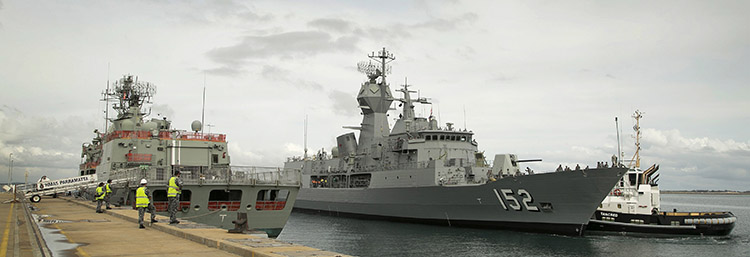 HMAS Warramunga Undocking