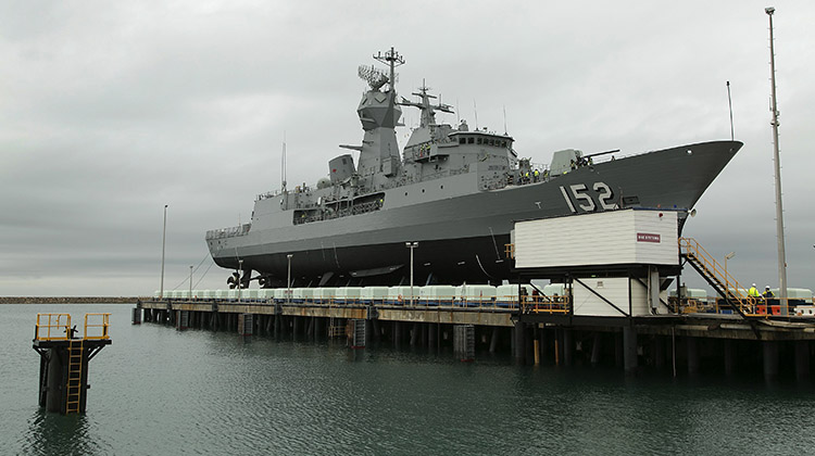 HMAS Warramunga Undocking