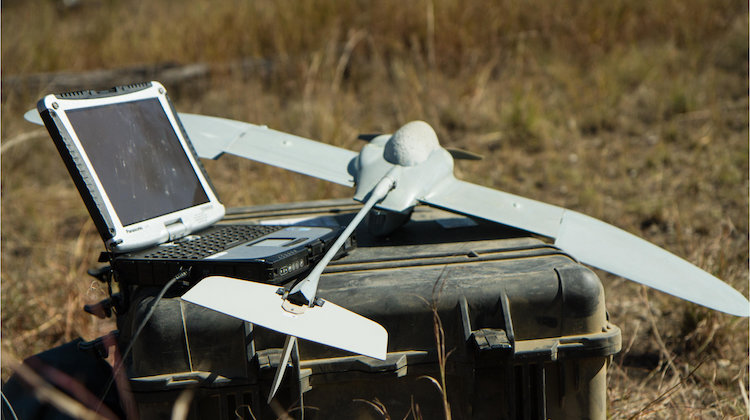 Australian Army soldiers 6th Battalion, Royal Australian Regiment, demonstrated the Wasp micro unmanned aerial system at Camp Growl, Shoalwater Bay training area, during Exercise Talisman Sabre 2015.